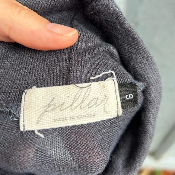 Allison Wonderland Pillar Grey Sleeve Detail Modal Turtleneck, size 6 - Picture 6 of 9